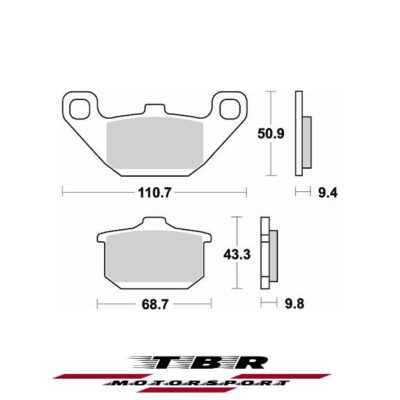 Rear Brake Pad KAWASAKI VN CLASSIC	1500 96 662 Organic SP