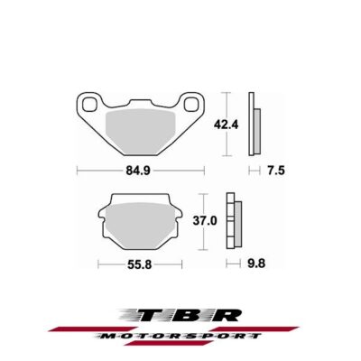Rear Brake Pad KAWASAKI KLE 500 669 Organic SP