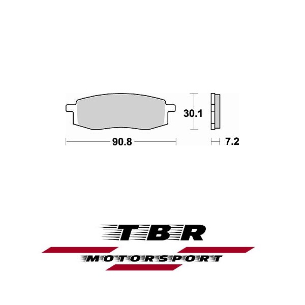 Front Brake Pad YAMAHA TT 600 (90-92) 687 Organic SP - Image 2