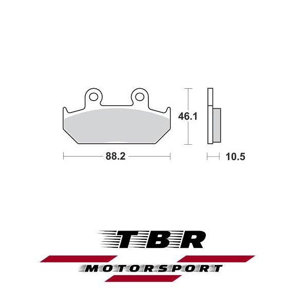 Rear Brake Pab 896 Organic Sp Suzuki Burgman 400 - Image 2