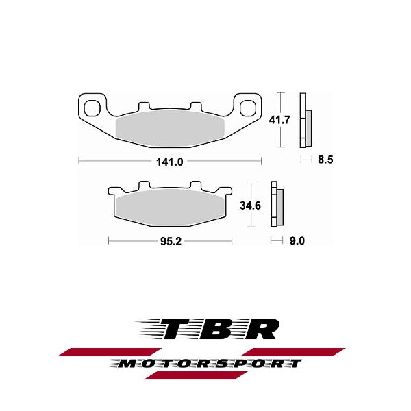 Front Brake Pad KAWASAKI KLE 500cc 698 Organic SP - Image 2