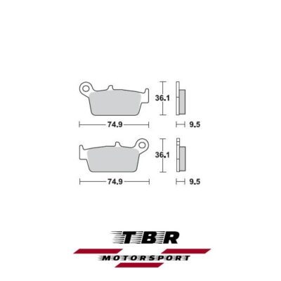 Rear Brake Pad SUZUKI DR-Z 400 701 Organic SP