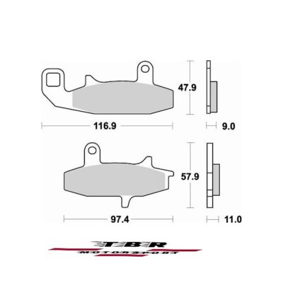 Rear Brake Pad 709 Organic SP Suzuki DR BIG 800
