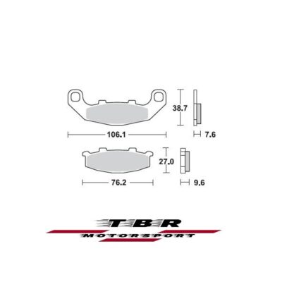 Rear Brake Pad 712 Organic SP Suzuki RGV 250