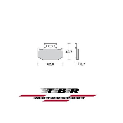Rear Brake Pad 722 Organic SP Kawasaki KLX 250
