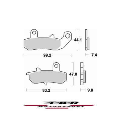 Rear Brake Pad 728 Organic SP Suzuki DR R 650