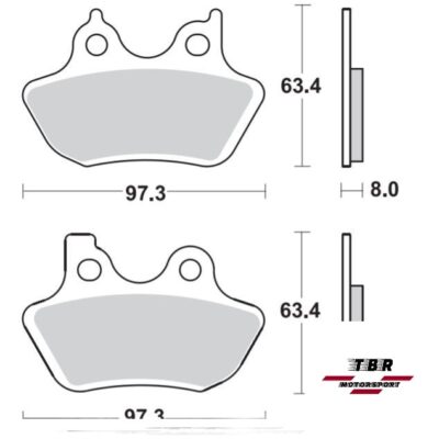 Rear Brake Pad 951 Organic Sp Harley D. XL 883 R Sportster 883cc