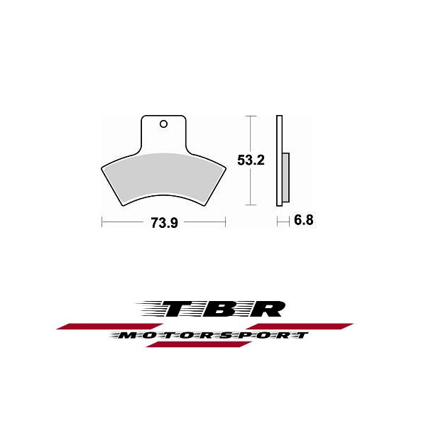 Rear Brake Pad 860 Organic Sp Polaris SPORTSMAN EBS 4×4 - Image 2