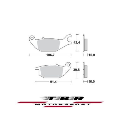 Rear Brake Pad 867 Organic Sp Honda CBR R 125