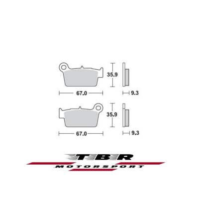 Rear Brake Pad 890 Organic Sp Yamaha YZF 450