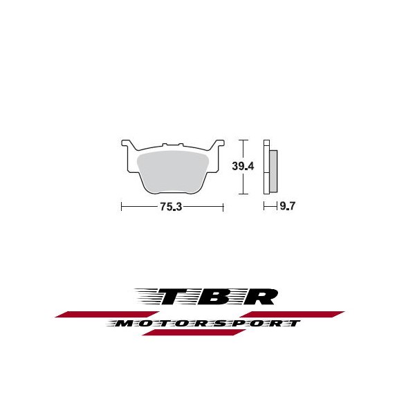 Rear Brake Pad 911 Organic Sp Honda TRX 680 - Image 2