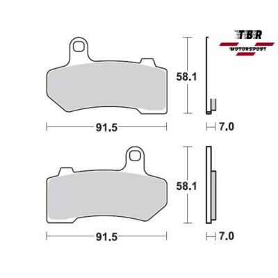 Front Rear Brake Pad 934 Organic Sp Harley.D Road King