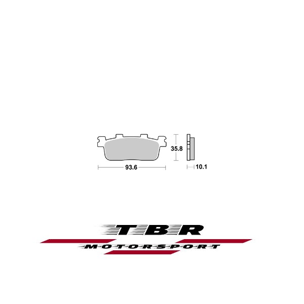 Rear Brake Pad 958 Organic Sp Kymco Xciting 300 - Image 2