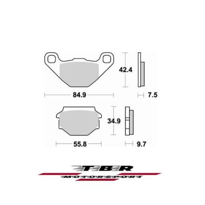 Rear Brake Pad 743 Sintered CK-9 H Aprilia Pegaso 650