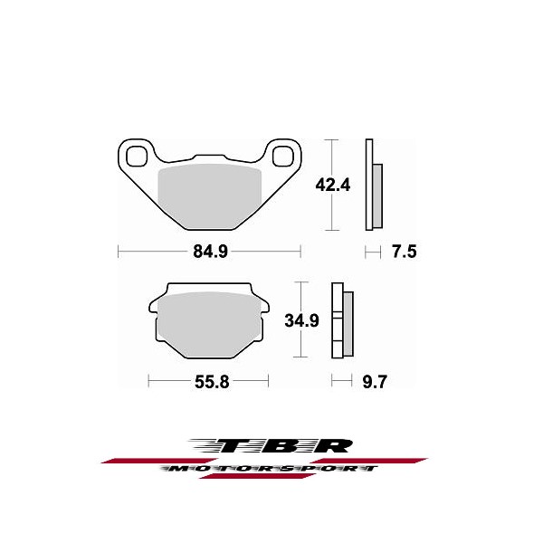 Rear Brake Pad 743 Sintered CK-9 H Aprilia Pegaso 650 - Image 2