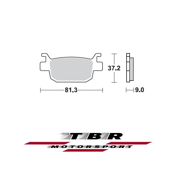 Rear Brake Pad 908 Sintered CK-9 H Honda SH 300 - Image 2