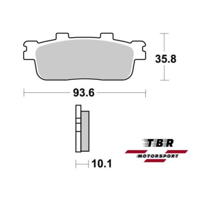 Rear Brake Pad 948 Sintered CK-9 H Sym HD Evo 125