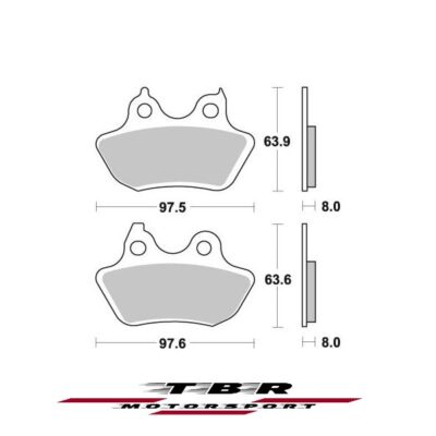 Rear Brake Pad 951 Sintered CK-9 H Harley D. XL 883 R Sportster 883cc