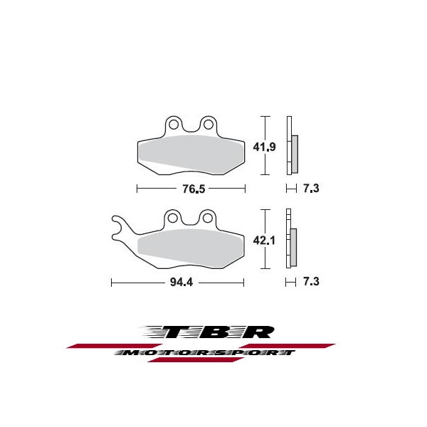 ΤΑΚΑΚΙ BRAKE PADS TBR770 PR-1 APRILIA MX 50 03 FRONT - L