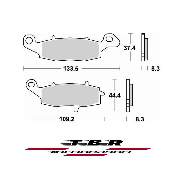 ΤΑΚΑΚΙ BRAKE PADS TBR782 PR-1 KAWASAKI VN ELIMINATOR 250 99 FRONT - L