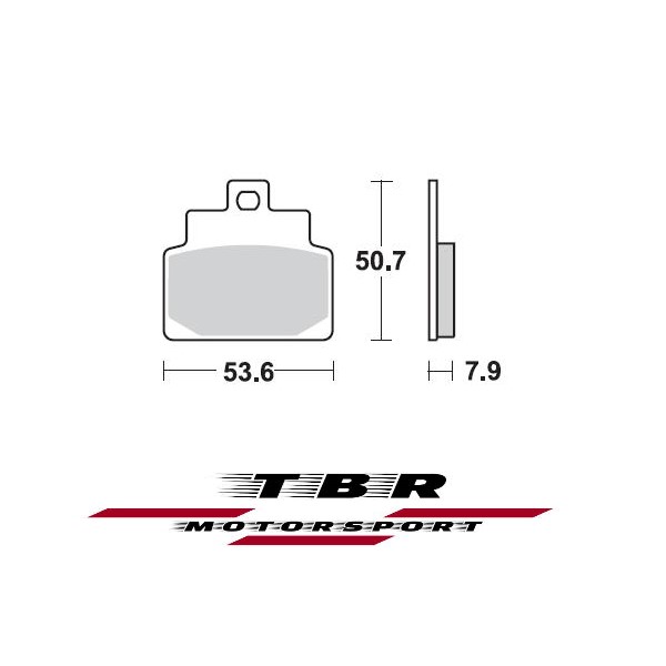 ΤΑΚΑΚΙ BRAKE PADS TBR842 PR-1APRILIA SCARABEO 100 00 FRONT - L - Image 2