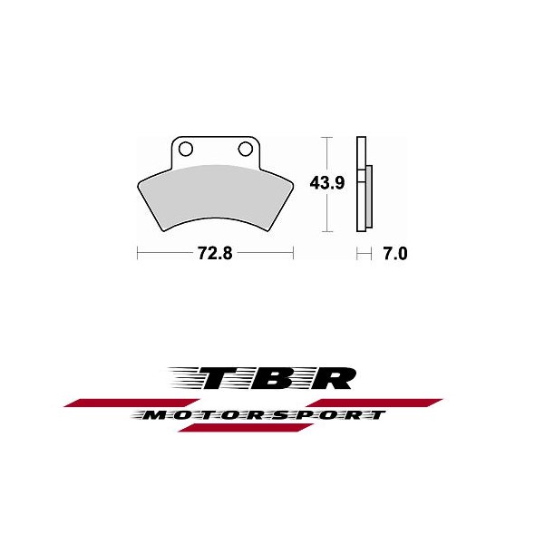 ΤΑΚΑΚΙ BRAKE PADS TBR856 PR-1 POLARIS 250 L 2x4 250 90 REAR - R
