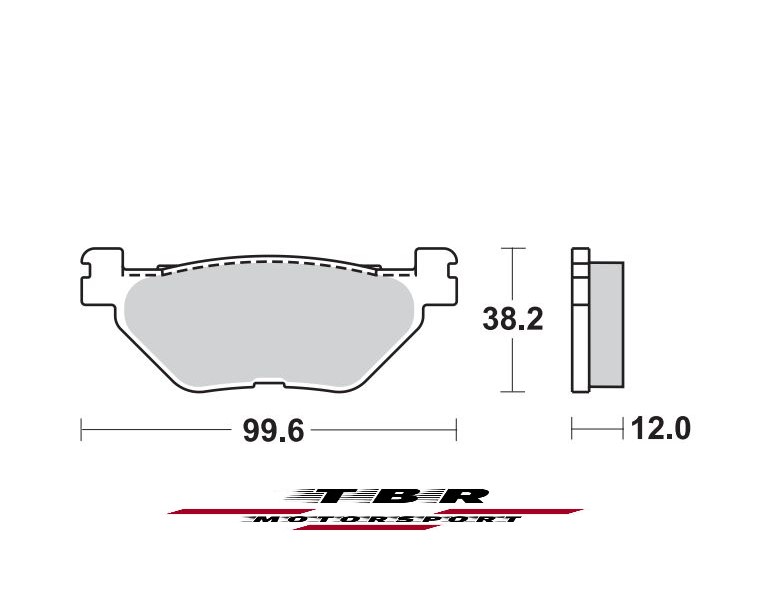 ΤΑΚΑΚΙ BRAKE PADS TBR868 PR-1 SYM VOYAGER 250 05 REAR - R