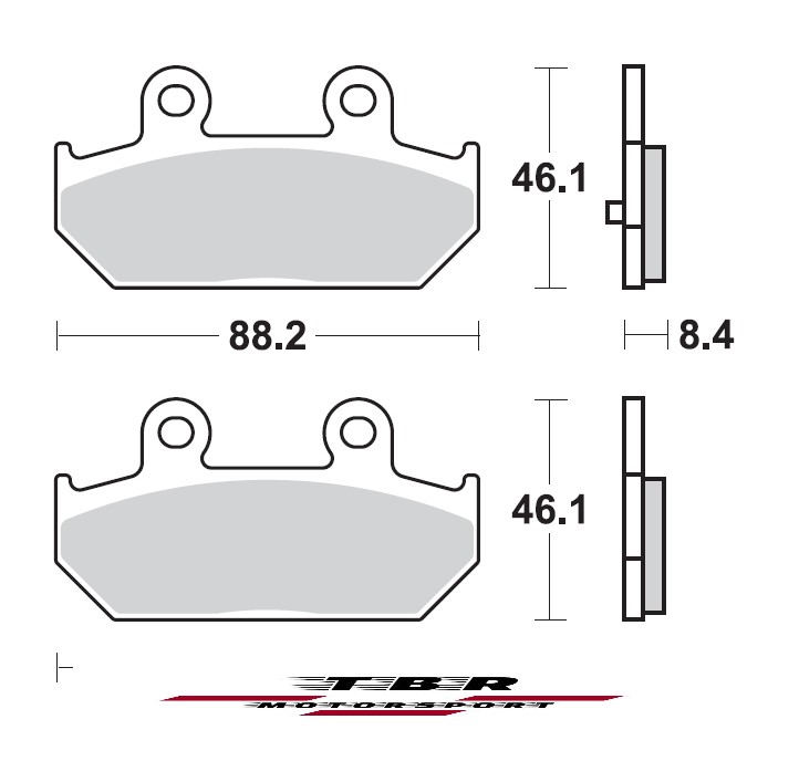 ΤΑΚΑΚΙ BRAKE PADS TBR896 PR-1 SUZUKI BURGMAN ABS 400 11 REAR - R