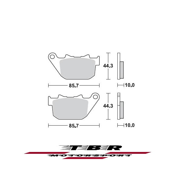 ΤΑΚΑΚΙ BRAKE PADS TBR901 PR-1 HARLEY D. XL 883 L SPORTSTER LOW 883 07 REAR - L