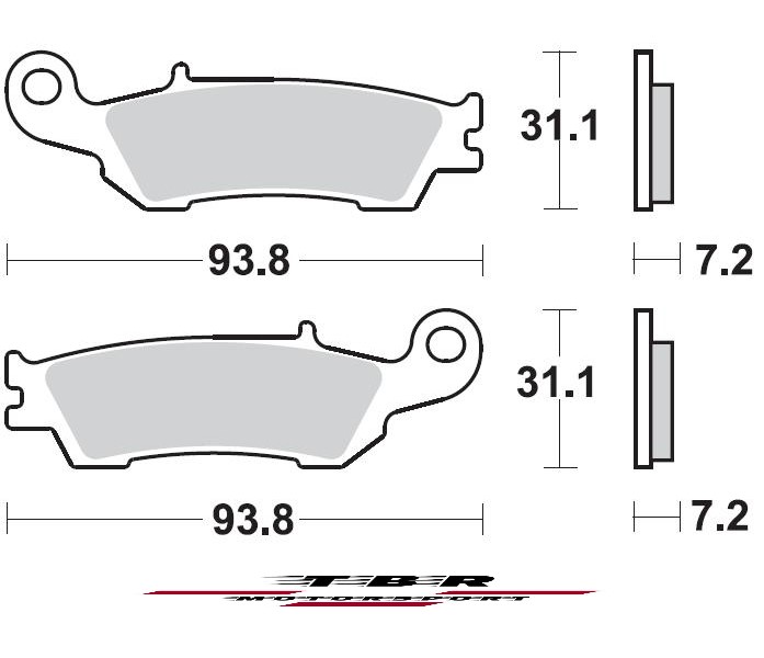 ΤΑΚΑΚΙ BRAKE PADS TBR929 PR-1 YAMAHA YZ 125 08 FRONT - L