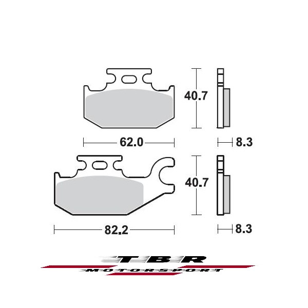 ΤΑΚΑΚΙ BRAKE PADS TBR935 PR-1 SUZUKI LTA F 400 08 FRONT - L