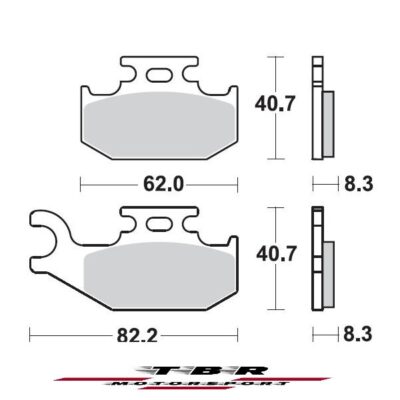 ΤΑΚΑΚΙ BRAKE PADS TBR936 PR-1 SUZUKI  LTA F 400 08 FRONT – R