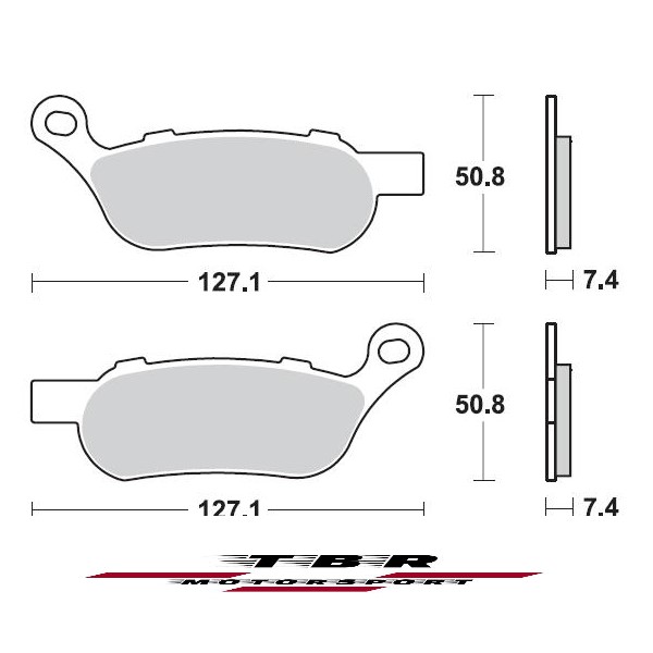 ΤΑΚΑΚΙ BRAKE PADS TBR944 PR-1 HARLEY D. FLSTB FAT BOY SPECIAL 1584 10 REAR - R