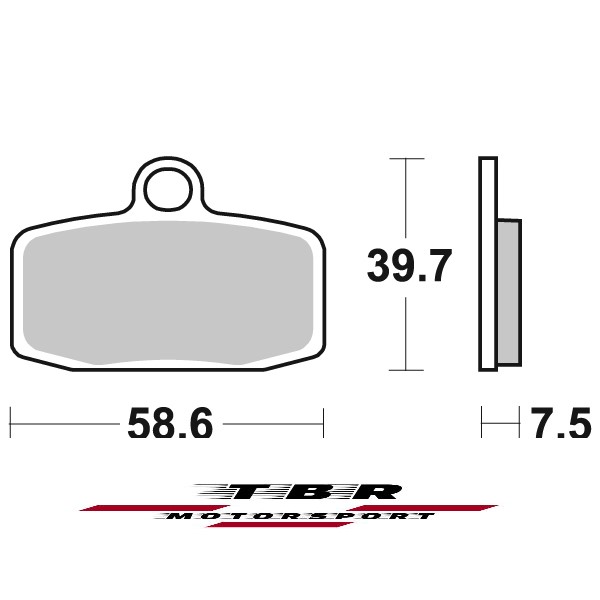 ΤΑΚΑΚΙ BRAKE PADS TBR955 PR-1 HUSQVARNA TC 17/14 85 14 FRONT - L