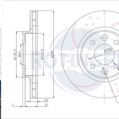 Front Brake Discs Drilled & Slotted For SMART FORTWO (453) FOURFOUR (453) RENAULT TWINGO III (BCM_BCA)RT 21595-GL/T5