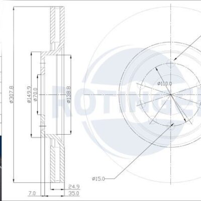 Front Brake Discs Drilled & Slotted For OPEL CORSA D(S07) 1.6 Turbo (L08, L68) OPC 20143-GL